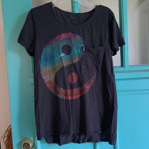 Black Colorful Yin and Yang Shirt xxs xs small